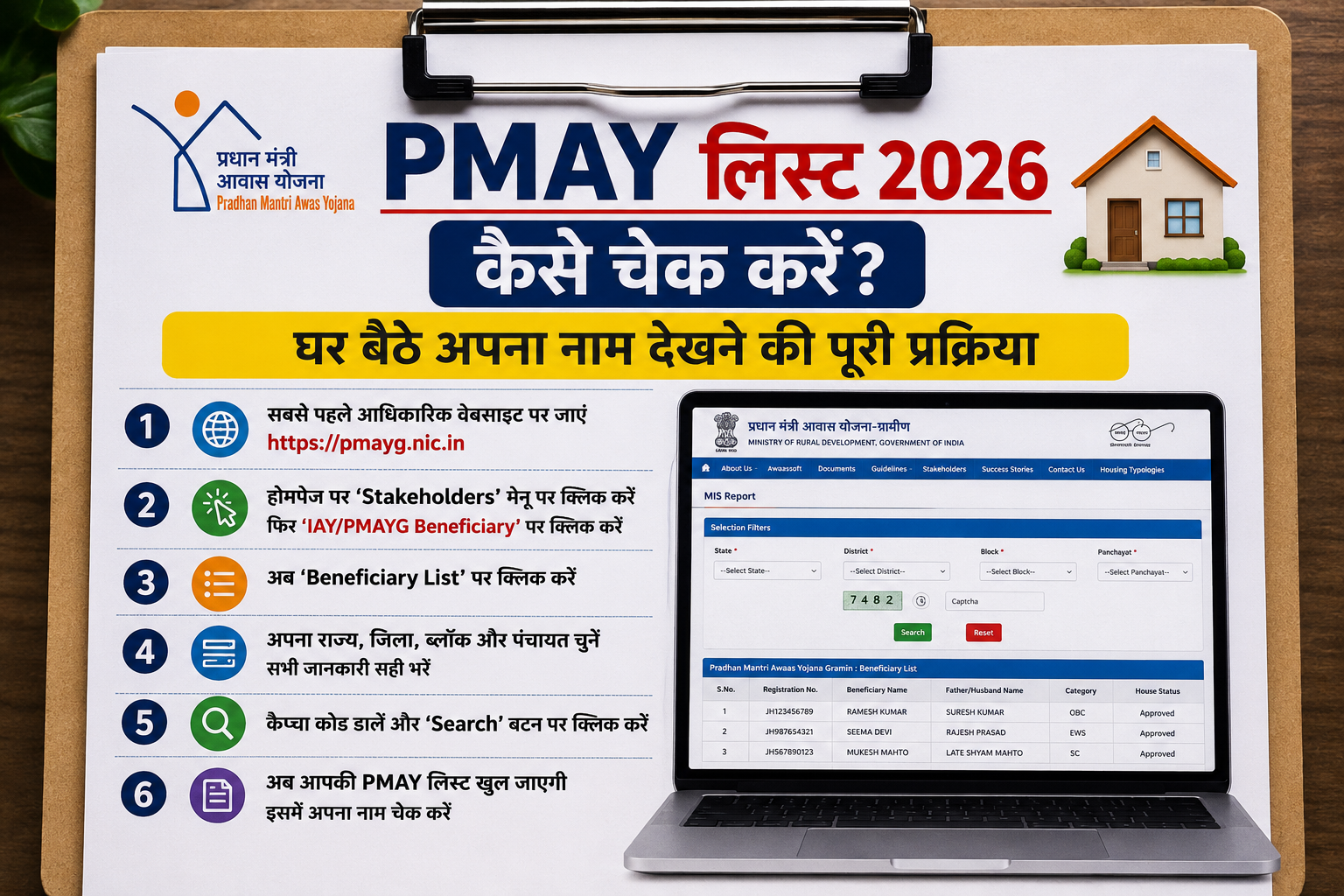 PMAY लिस्ट 2026 कैसे चेक करें