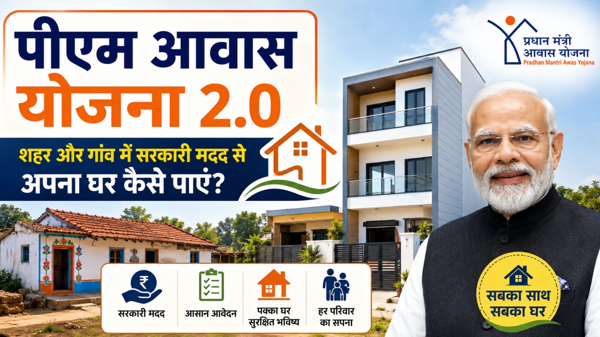 How to get your own house with government help in city and village?