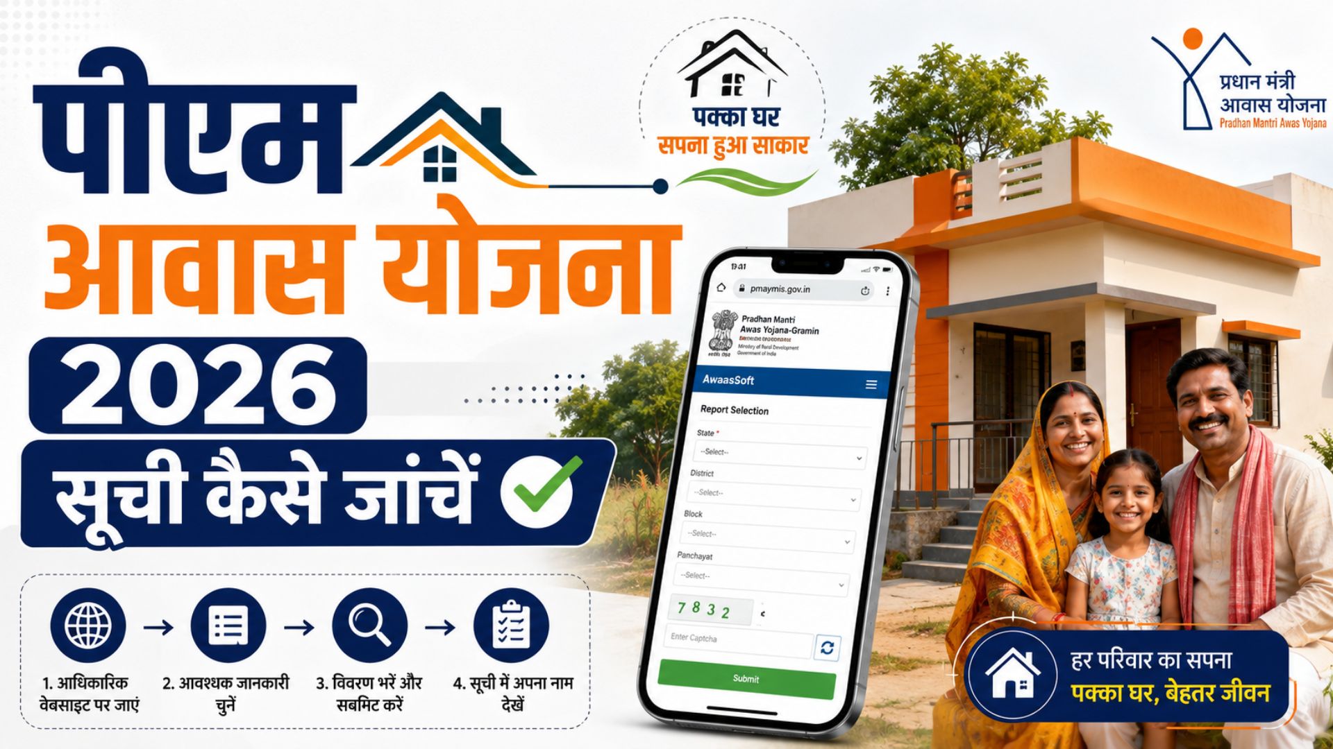 pm awas yojana 2026 suchi kaise janchen