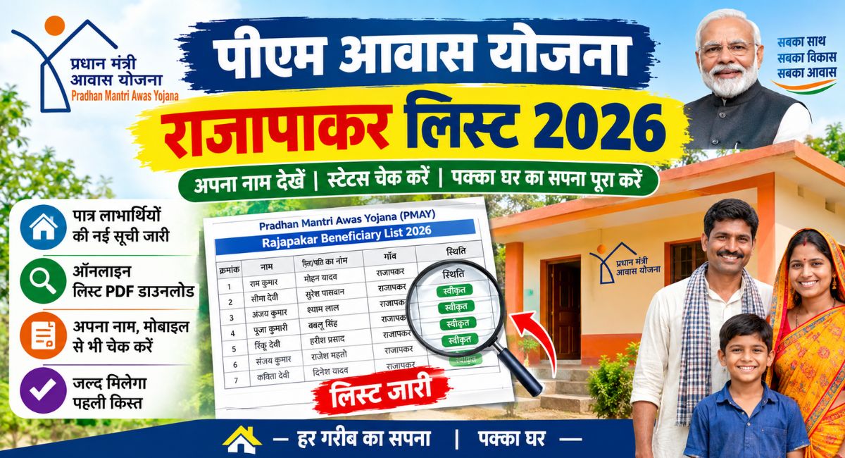 pm awas yojana rajapakar list 2026